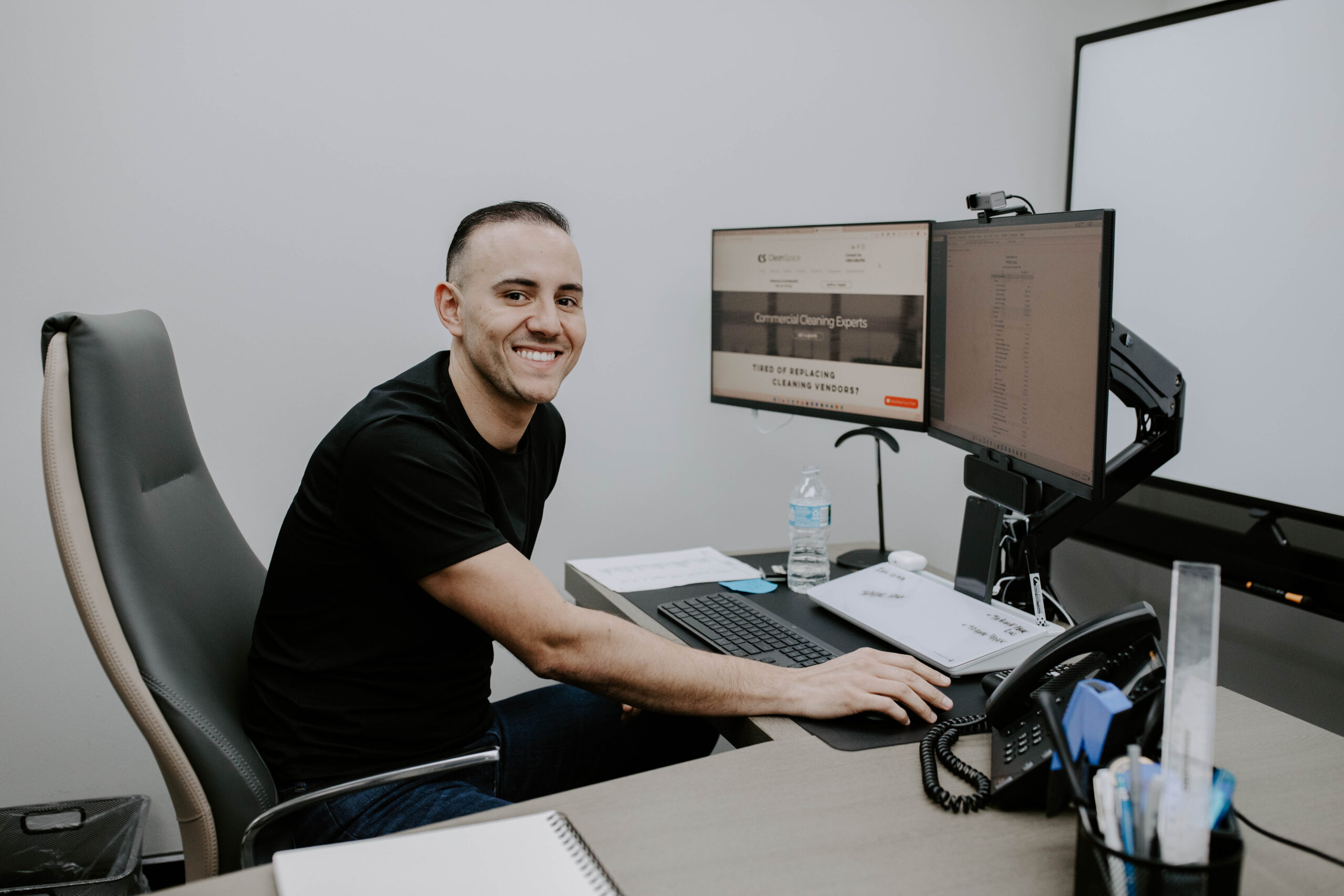 Matt Giunco of Clean Space commercial cleaning in the Florida office